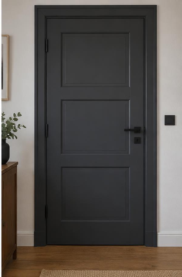 Porte intérieure anthracite — après covering